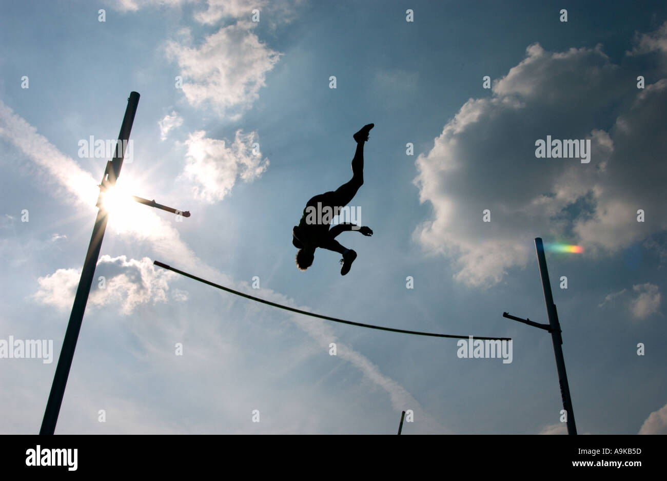 pole vault competition Stock Photo Alamy