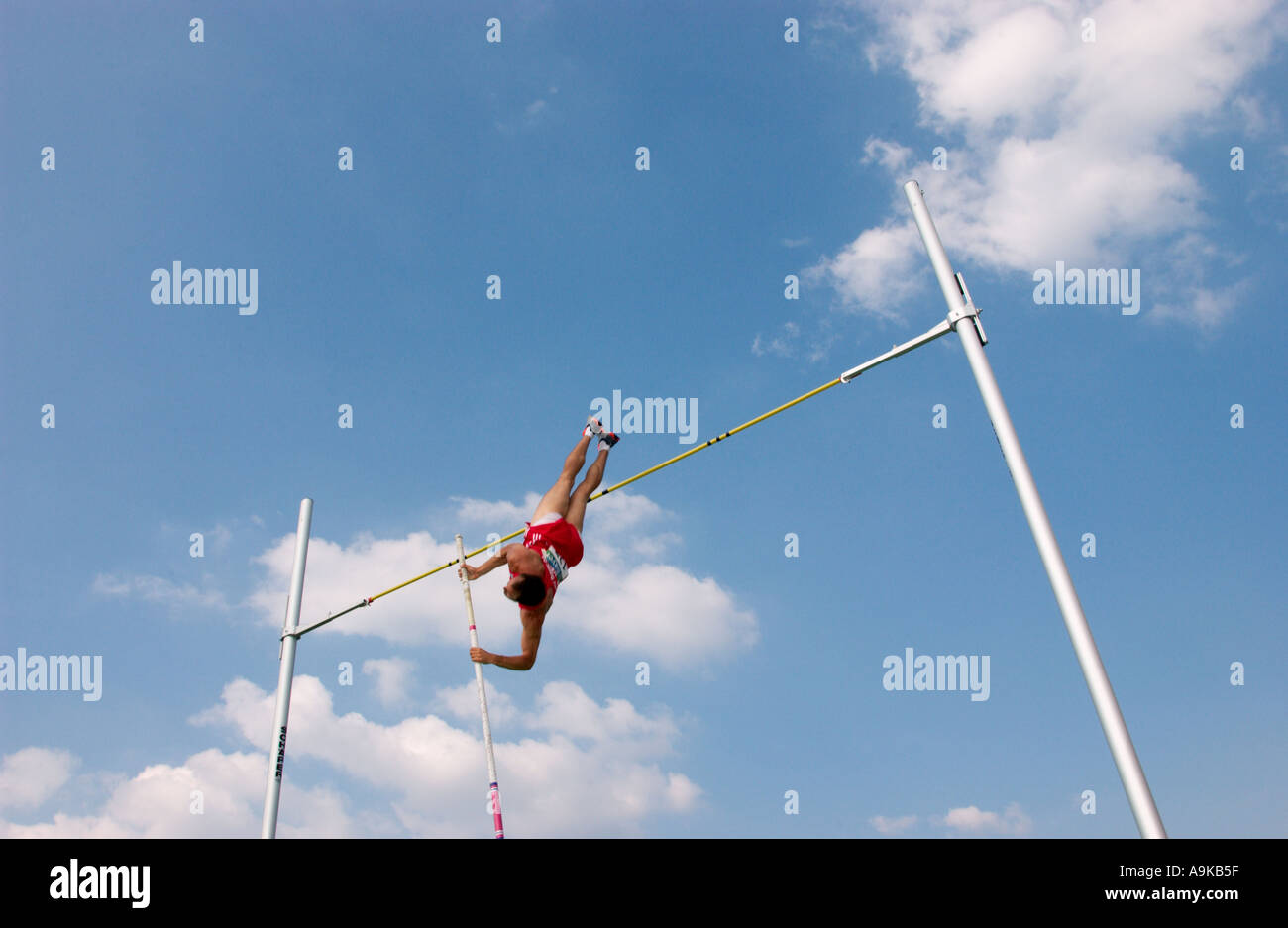 pole vault competition Stock Photo Alamy