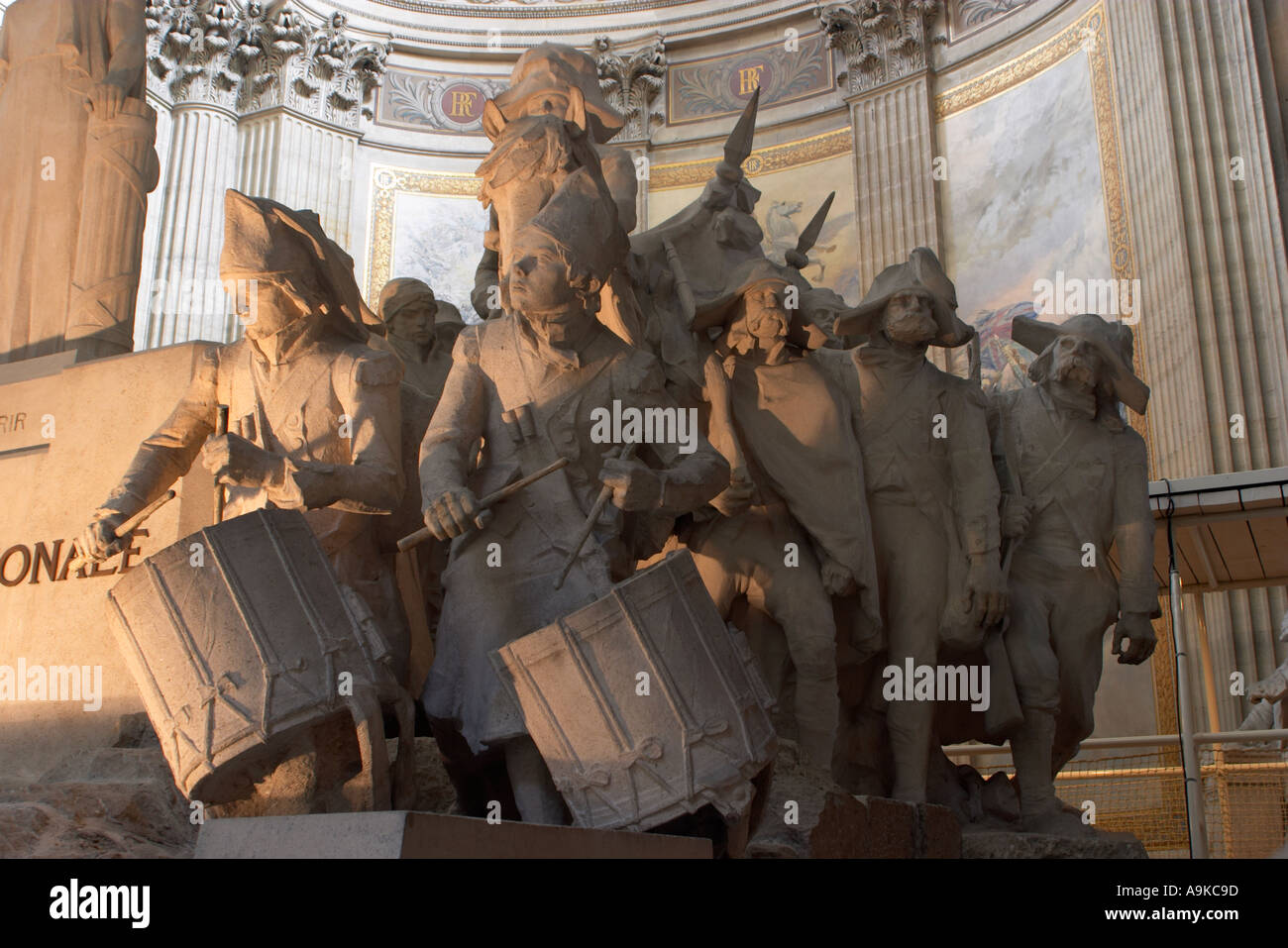 Detail from 'La Convention Nationale' statue by Sicard inside the Pantheon Paris France Stock Photo
