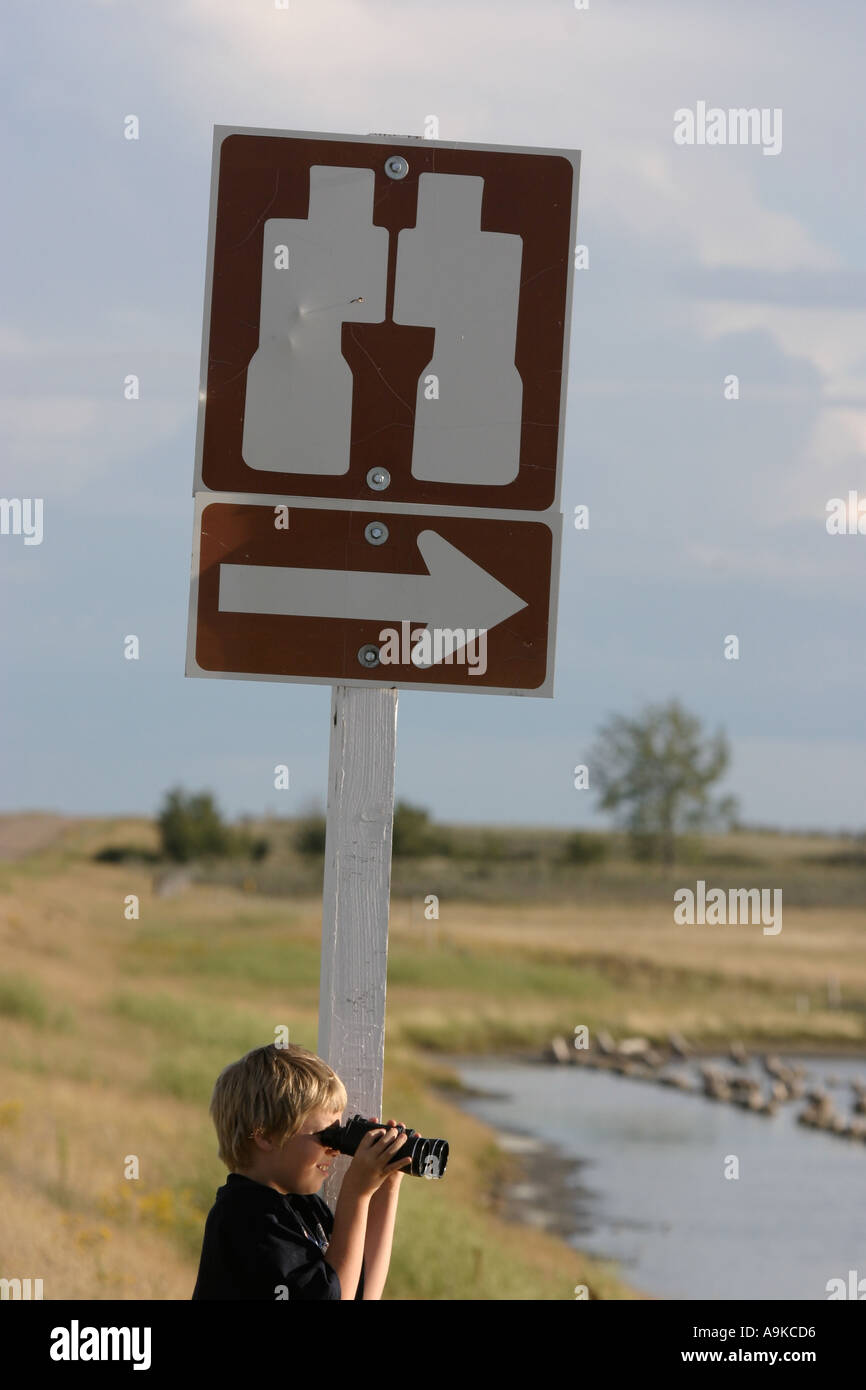 Lookout Point sign at Chaplin Lake Shorebird Refuge in scenic ...