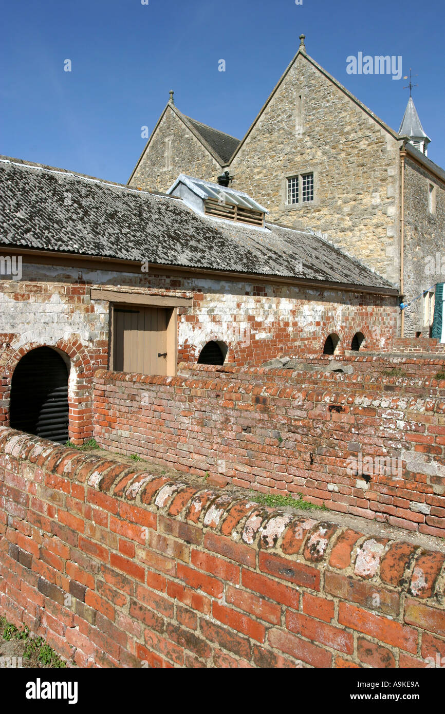 Pig sties and farm buildings and outhouses Stock Photo
