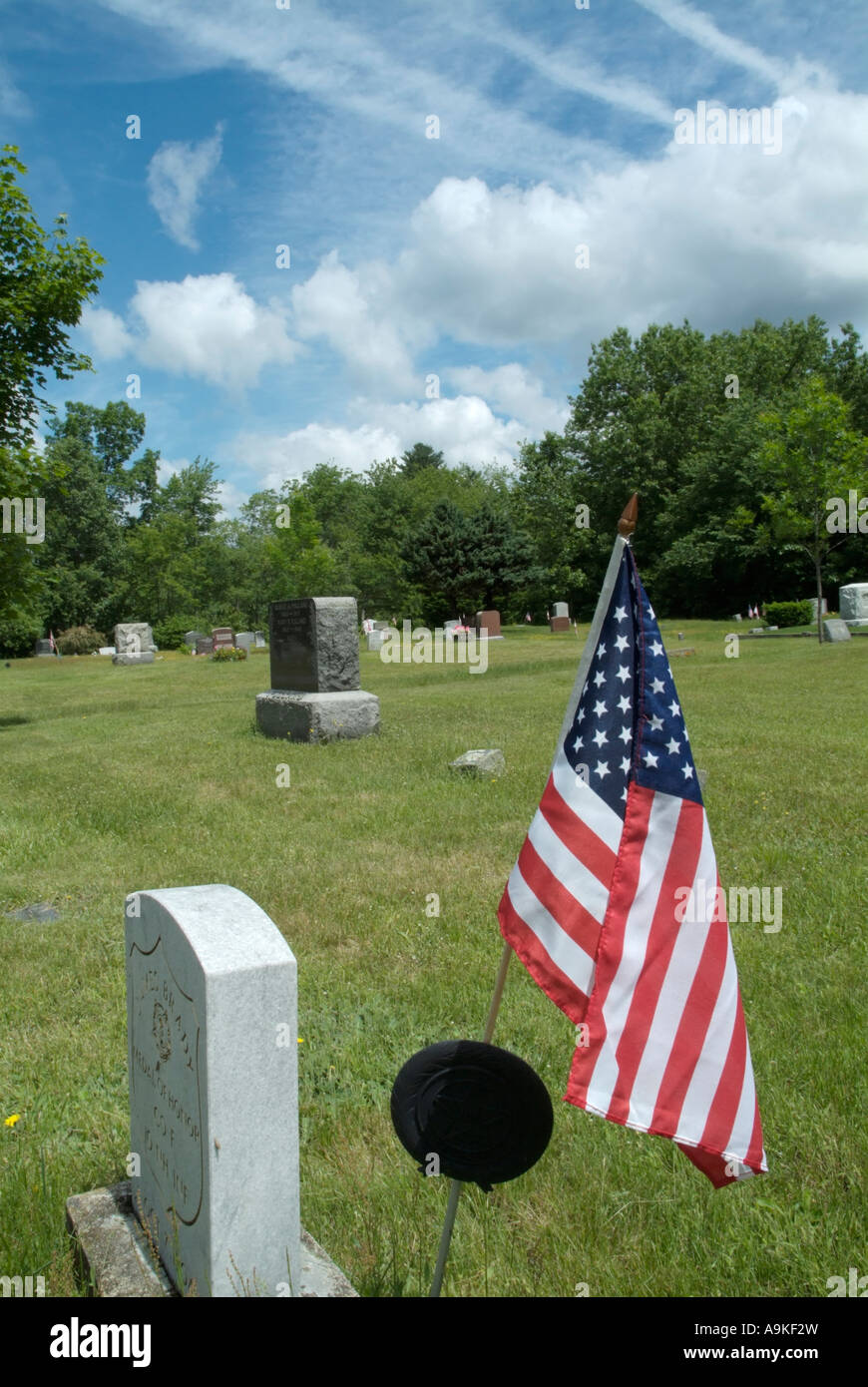 Old weathered headstones at Old Pine Grove Cemetery in Raymond New Hampshire Stock Photo Alamy