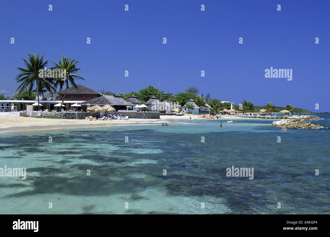 Jamaica Ocho Rios Decameron Hotel Beach Stock Photo - Alamy