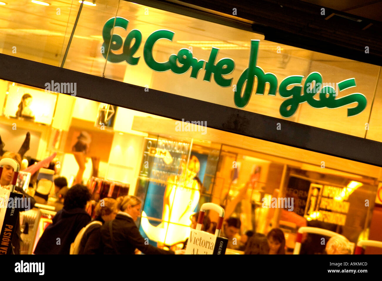 SPANISH DEPARTMENT CHAIN STORE EL CORTE INGLÉS ON PLAÇA DE CATALUNYA