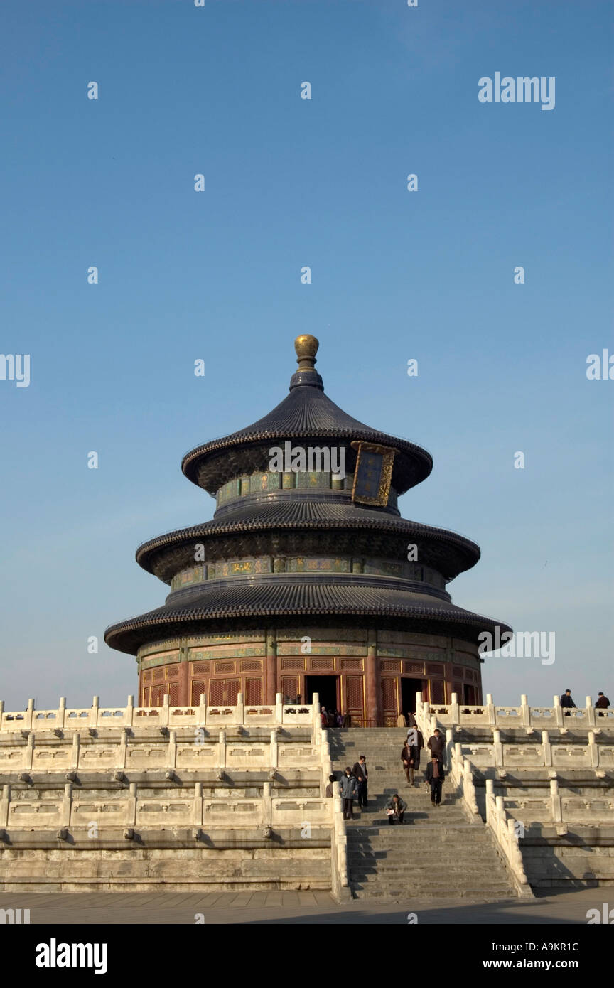 HALL OF PRAYER FOR GOOD HARVEST IN THE TEMPLE OF HEAVEN PARK BEIJING CHINA Stock Photo