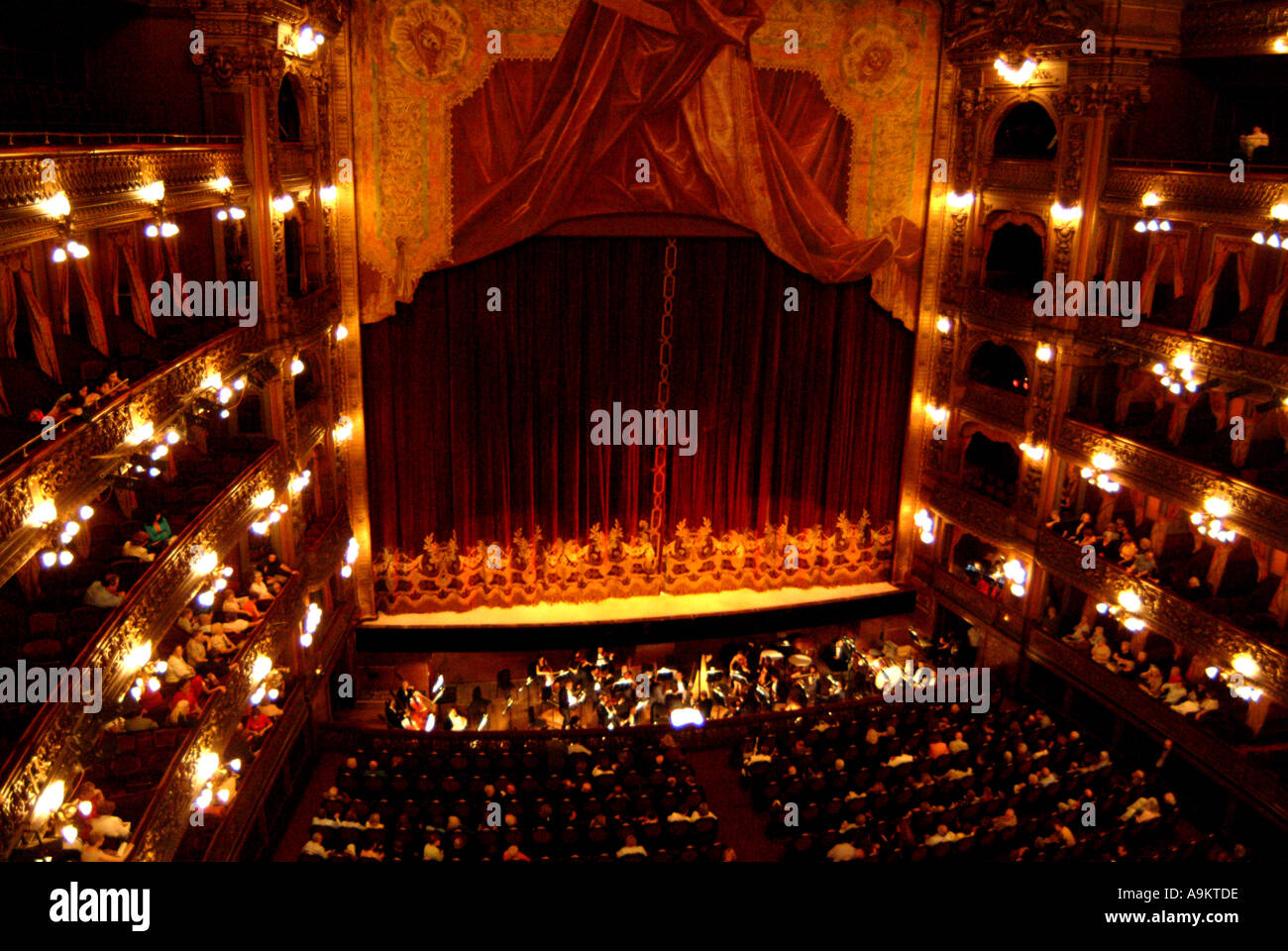 Argentina Buenos Aires Teatro Colon audience at a performance  Stock Photo