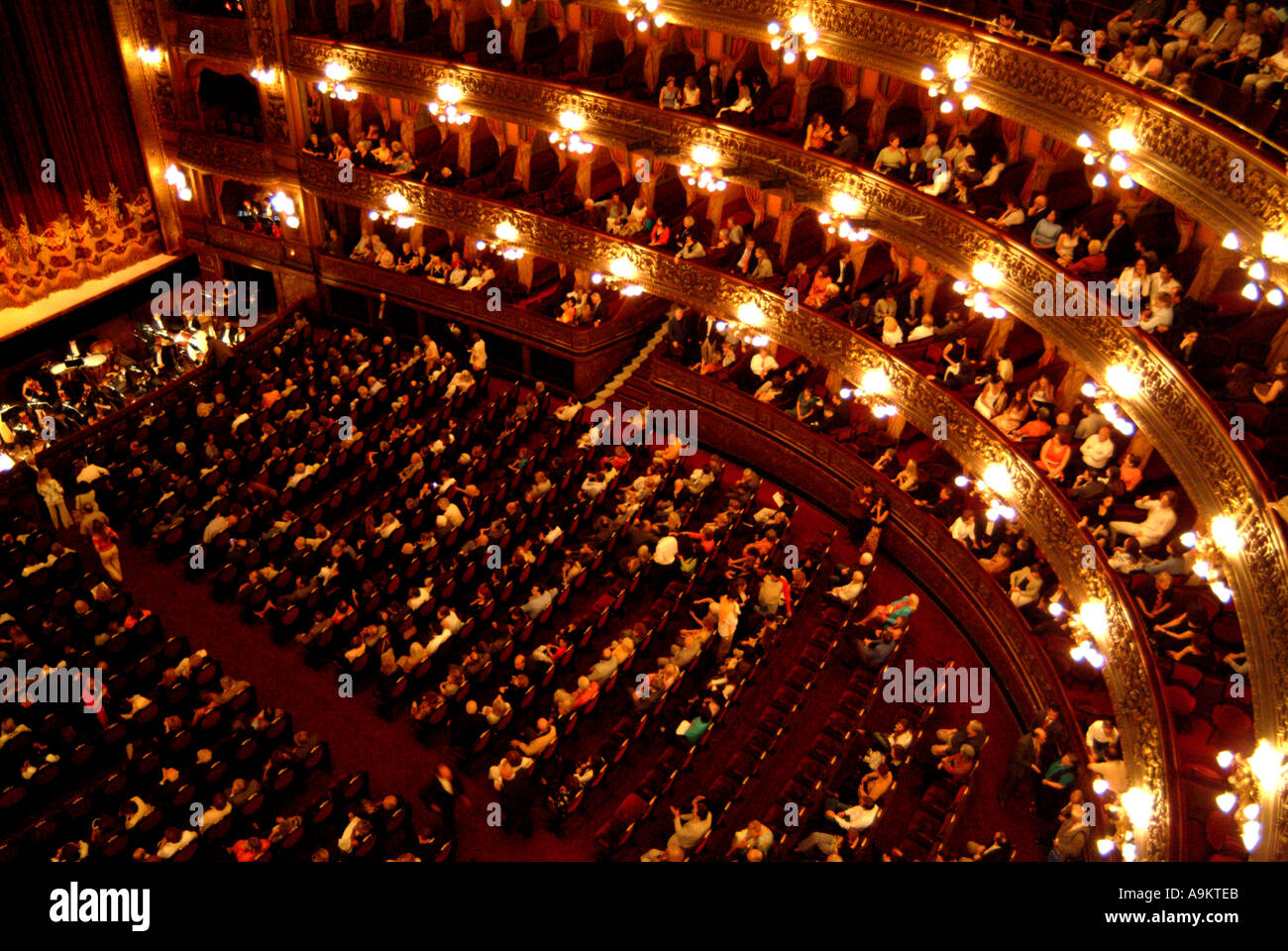 Argentina Buenos Aires Teatro Colon audience at a performance  Stock Photo