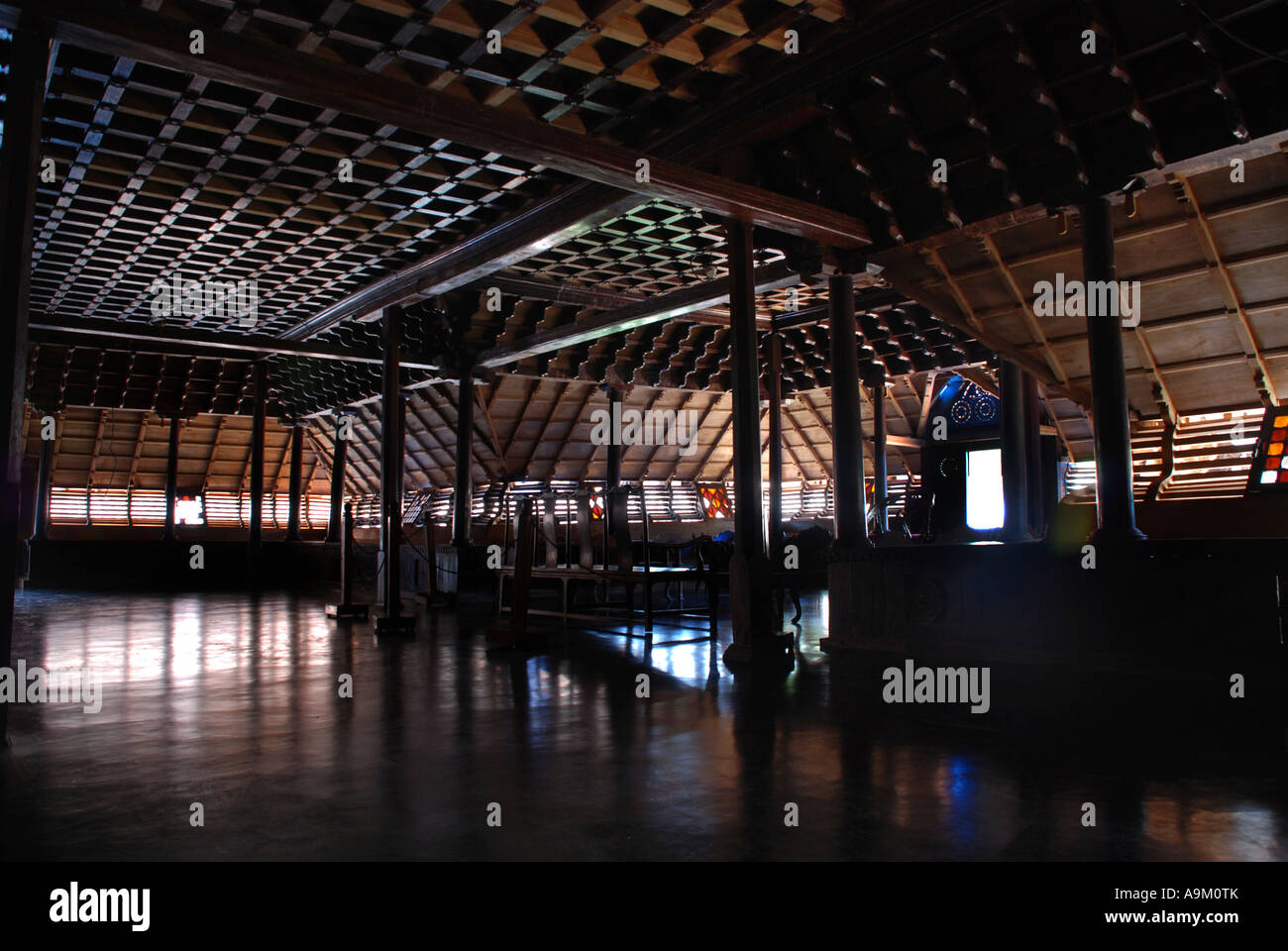 Mantrasala,Council Chamber padmanabhapuram palace thakkala ,keralam. Stock Photo