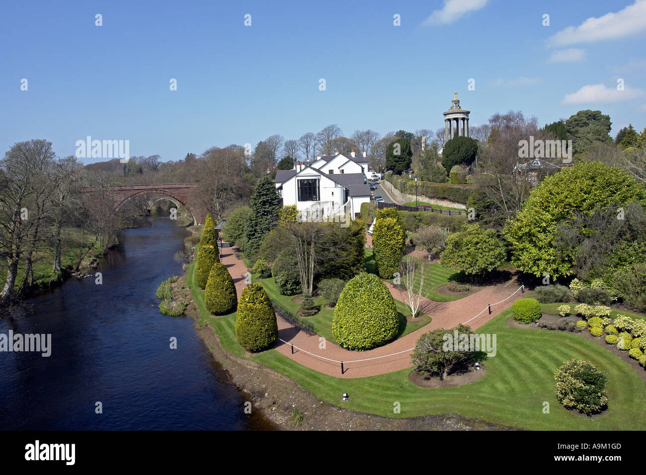 Robert Burns Monument in the Burns National Heritage Park Alloway Stock