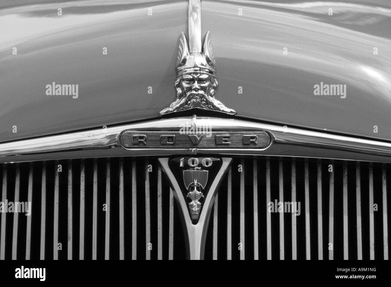 Rover 100 P4 of 1960. English car manufacturer 1904 on. Rover car auto badge marque British maker motif Stock Photo