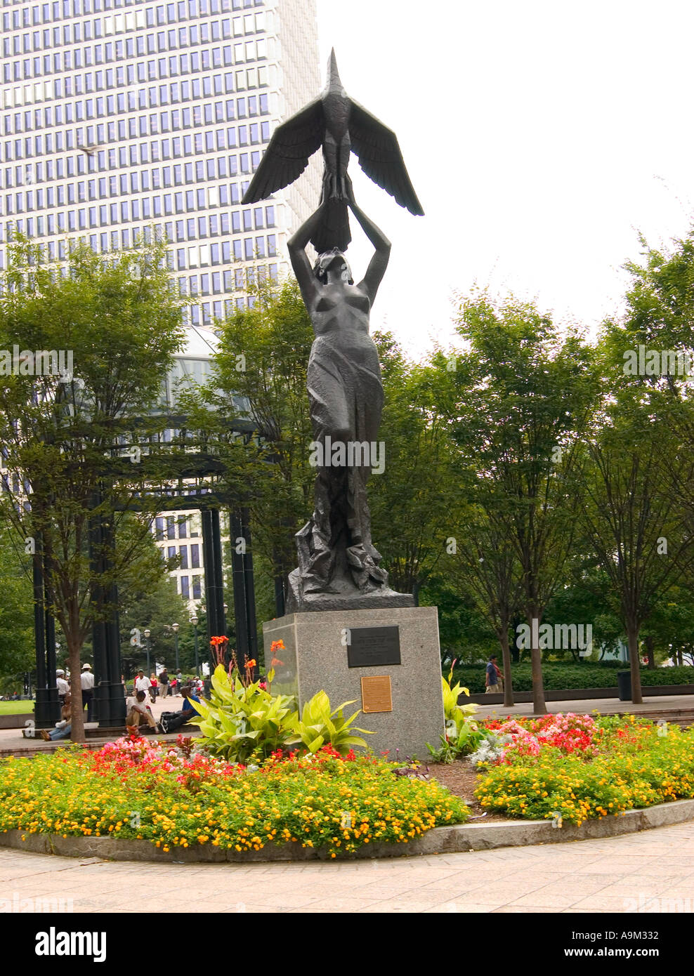 Atlanta From the Ashes Statue on the streets of Atlanta GA USA Stock