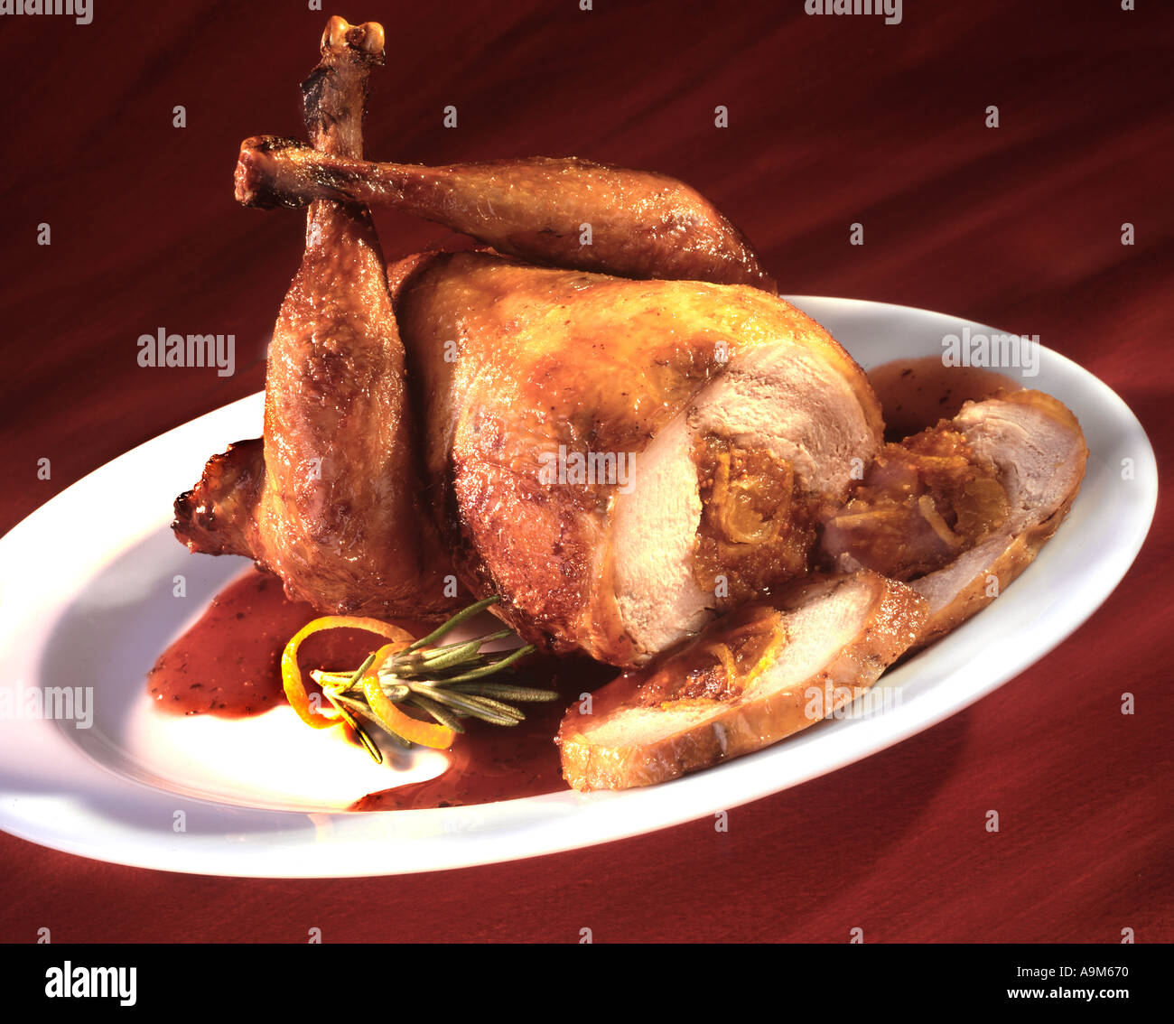 STUFFED ROAST DUCK Stock Photo - Alamy