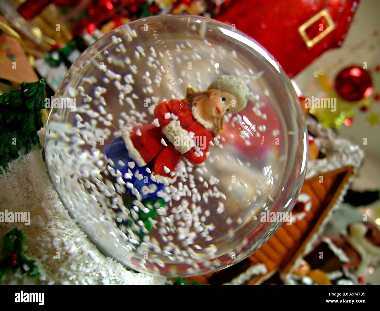 shake ball with Christmas motive winter motive Stock Photo - Alamy