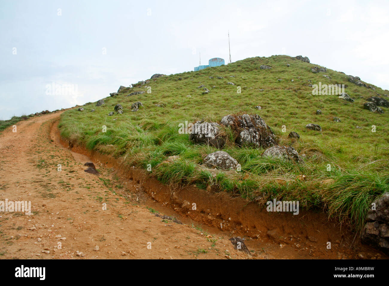 A hill top at Ponmudi hill station at Trivandrum Stock Photo