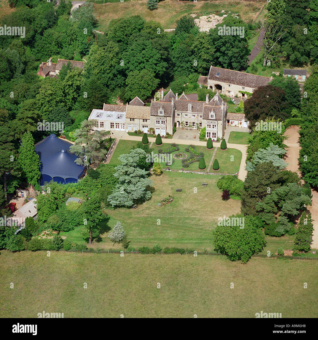Aerial shot of Tolethorpe Hall, Lincolnshire Stock Photo Alamy