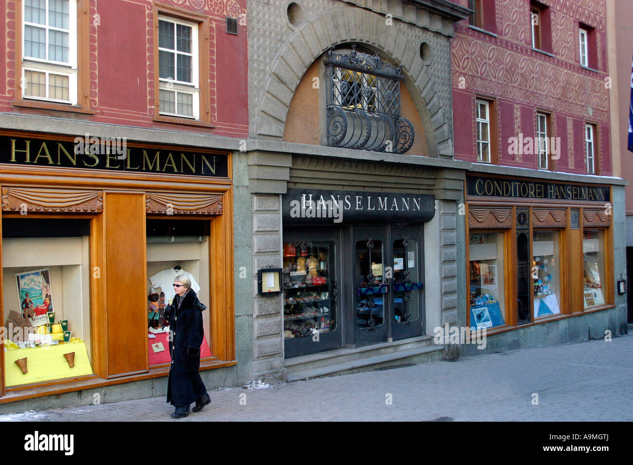 The Famous Hanselmann Cake And Chocolate Shop In The Chic Cosmopolitan Resort Of St Moritz Switzerland Stock Photo Alamy