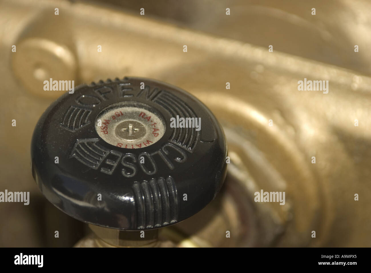 Indoor Radiator Knob Stock Photo Alamy