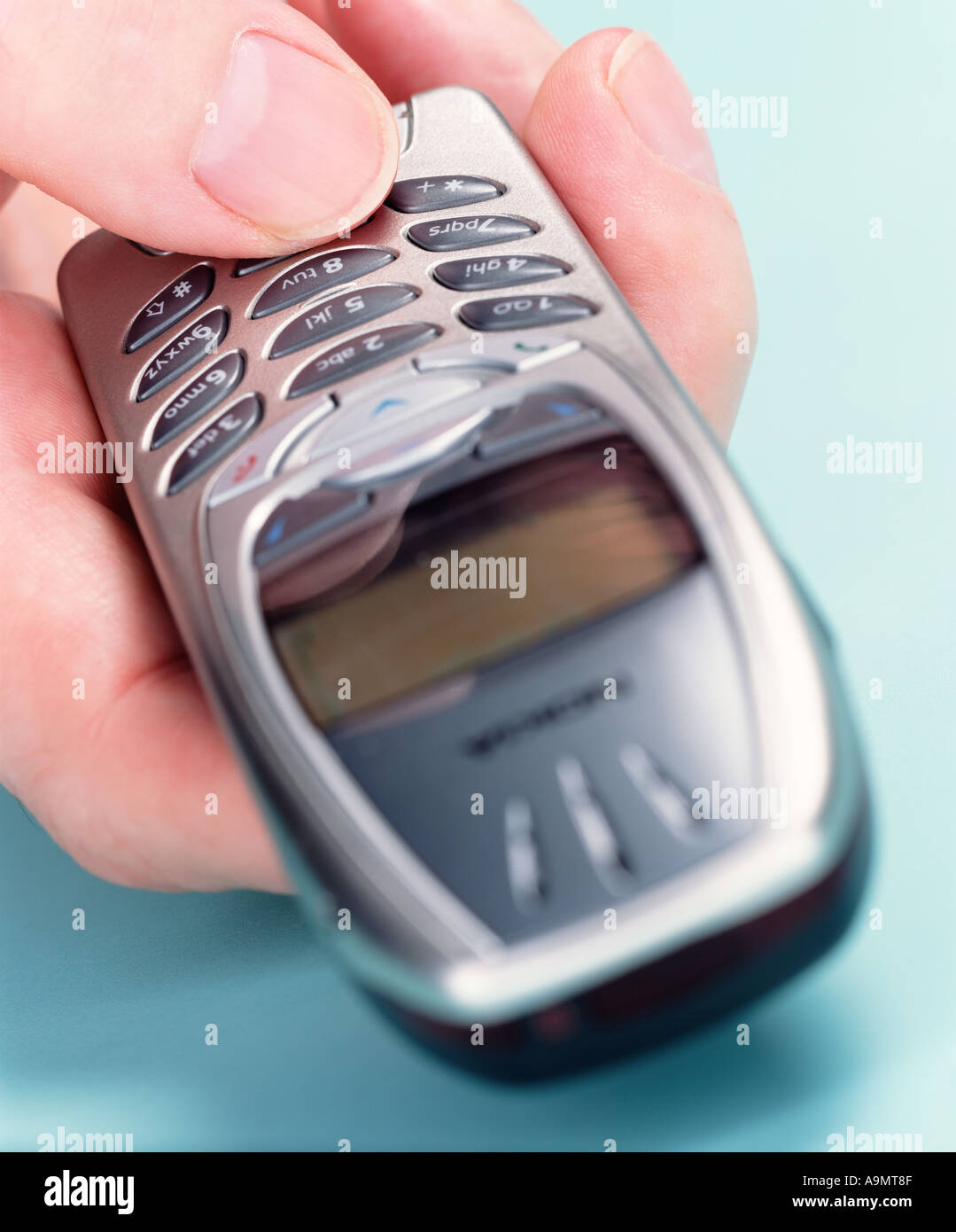 man texting Stock Photo