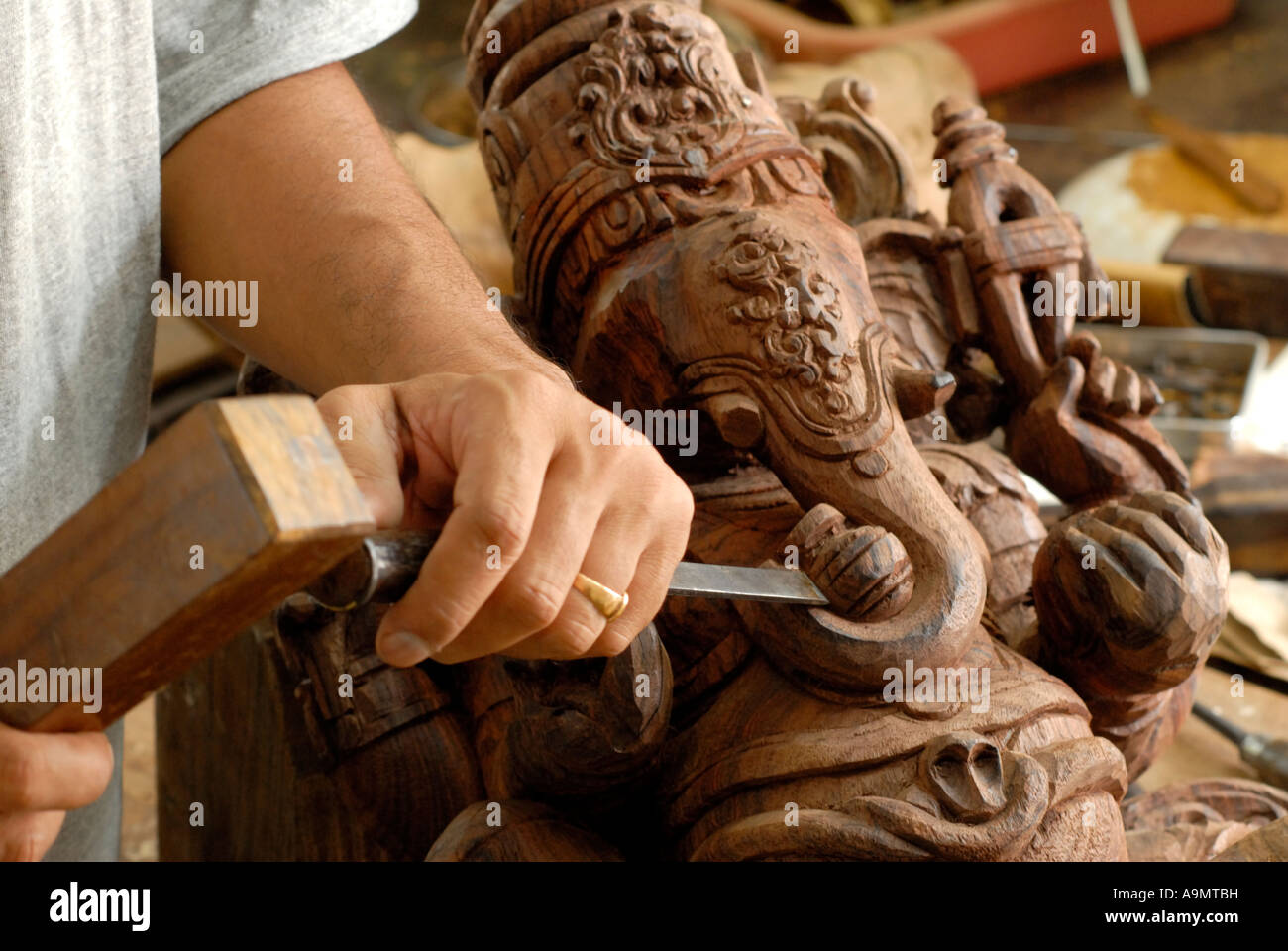 TRADITIONAL WOOD CARVING Stock Photo Alamy