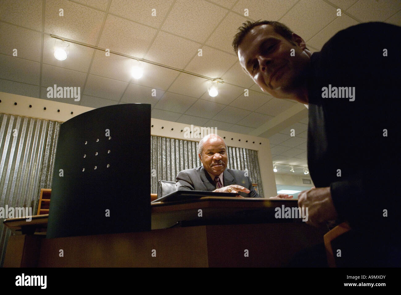 Portrait of two businesmen in an office Stock Photo - Alamy