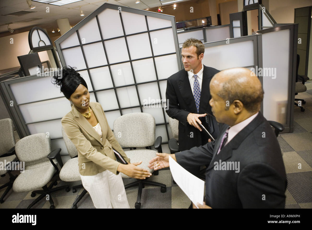 Business people meeting and shaking hands Stock Photo