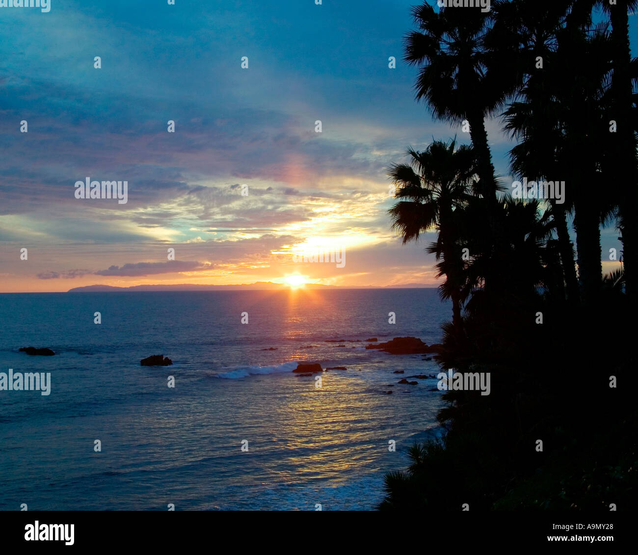 Early Evening Sunset View From Catalina Island Off The Coast Of Stock Photo Alamy