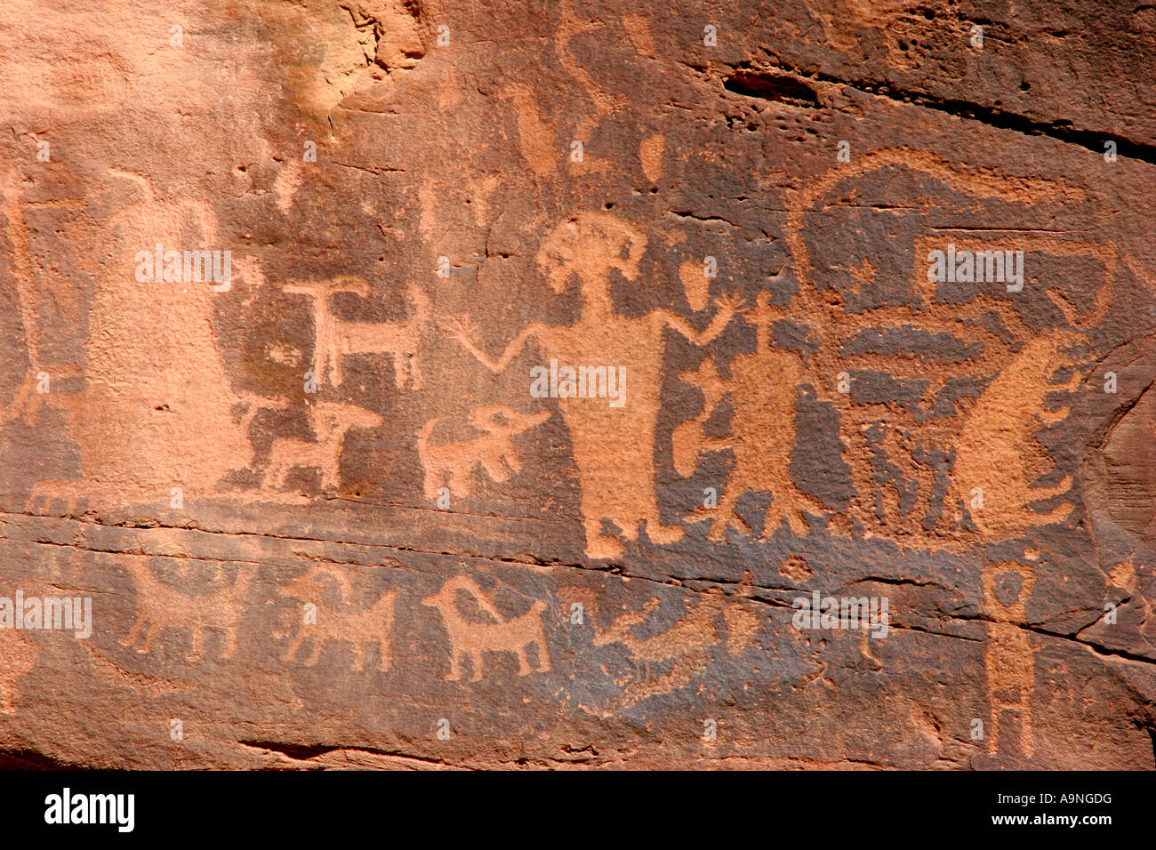nine mile canyon petroglyphs, utah Stock Photo