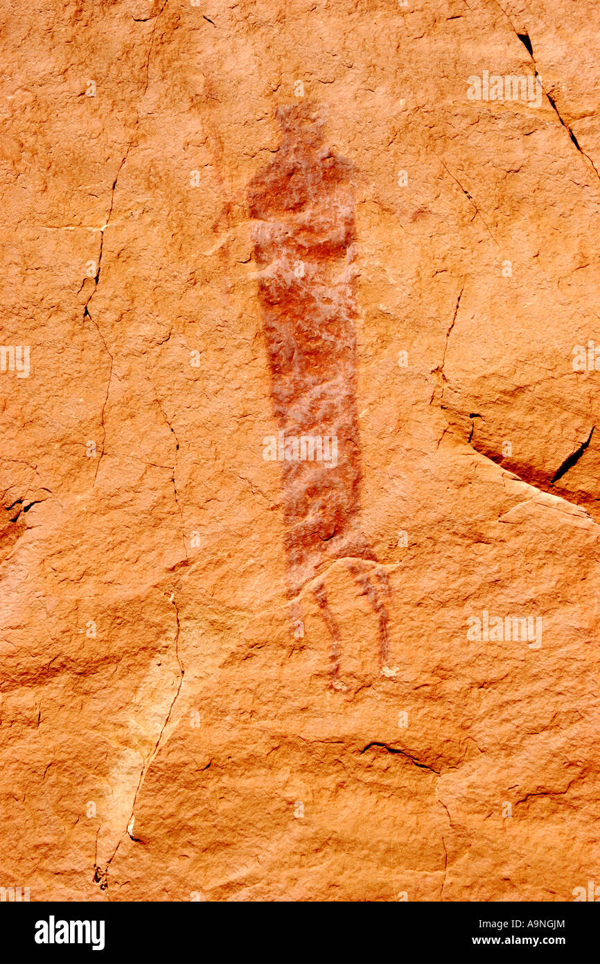 horseshoe canyon pictographs, canyonlands national park, utah Stock