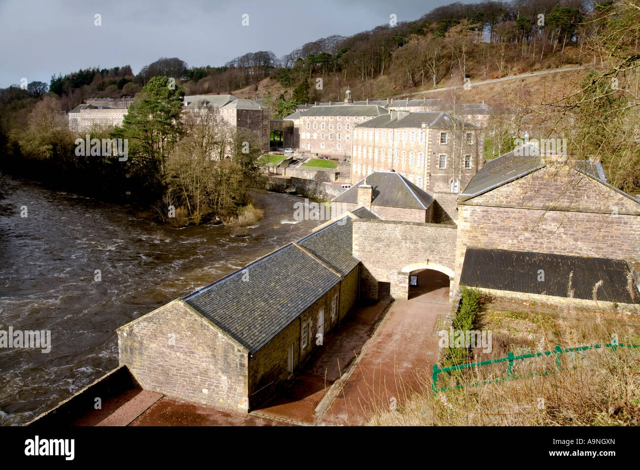 New Lanark cotton mill village in South Lanarkshire is a World Heritage Site Stock Photo Alamy