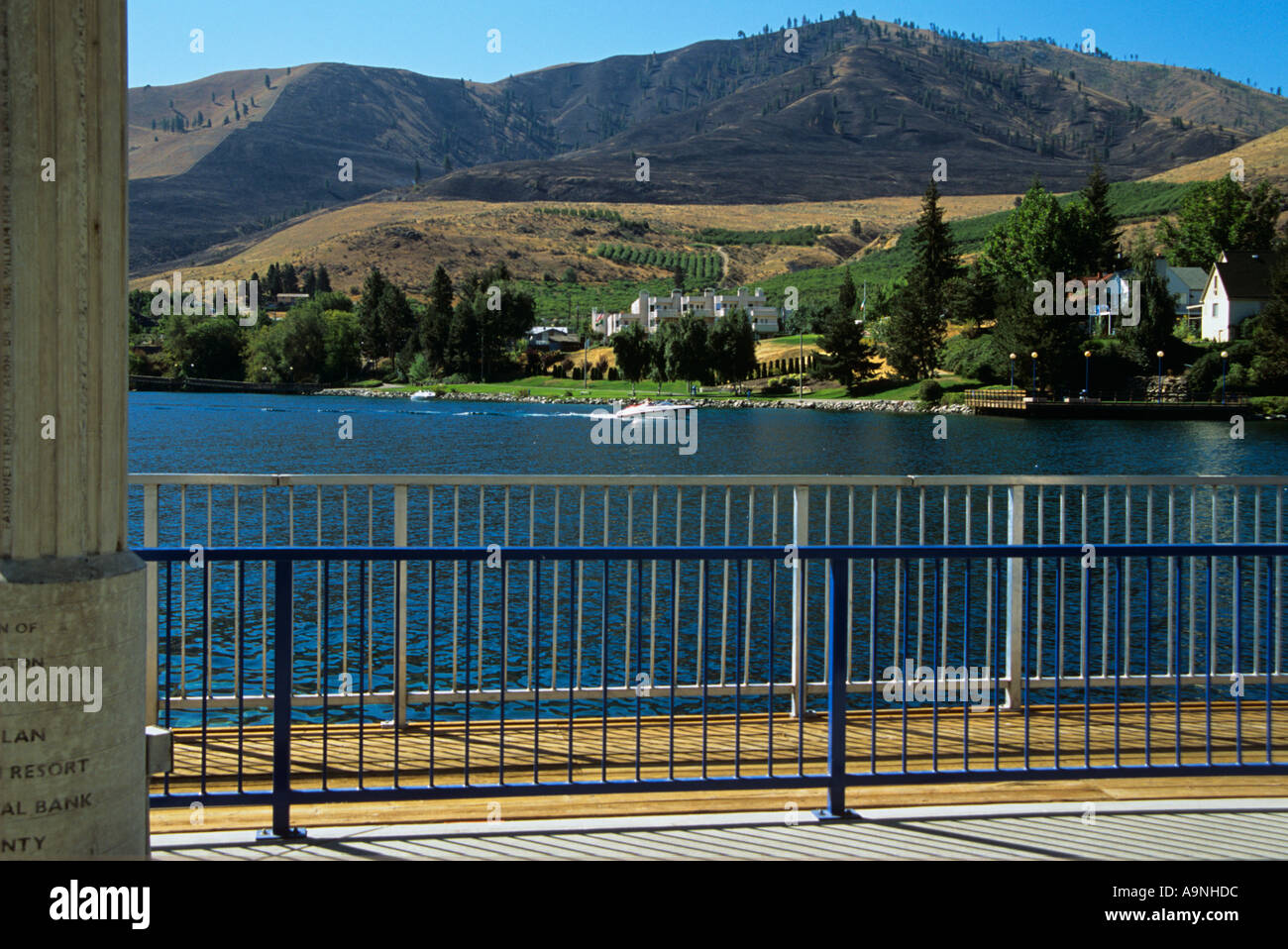 CHELAN WASHINGTON STATE USA September Downtown Riverside Park stretches