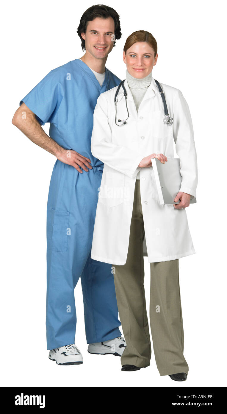 Male and female medical professionals Stock Photo