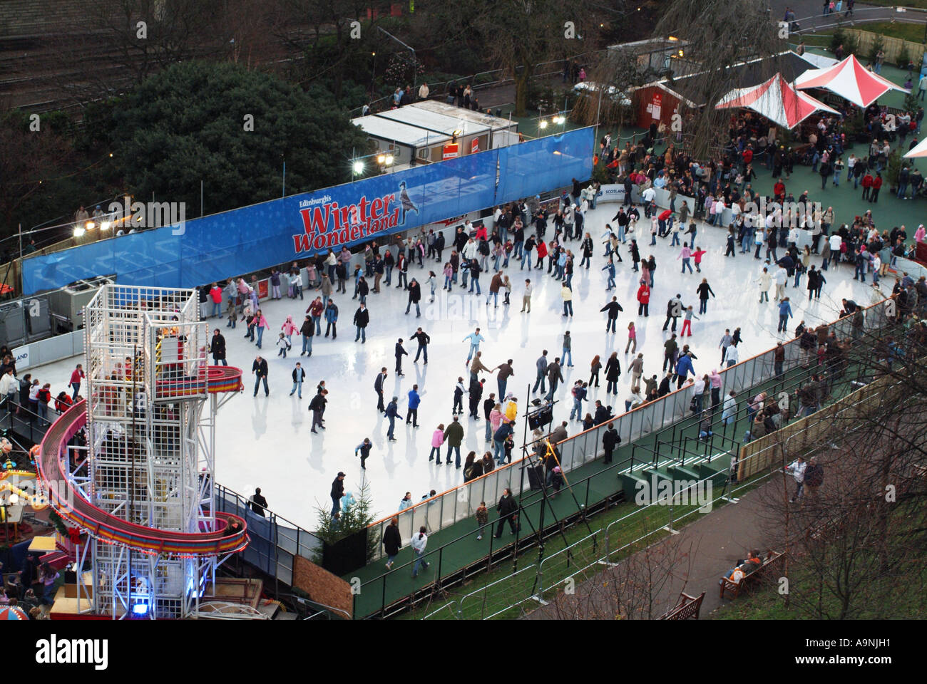 Edinburgh christmas ice rink fun hires stock photography and images Alamy