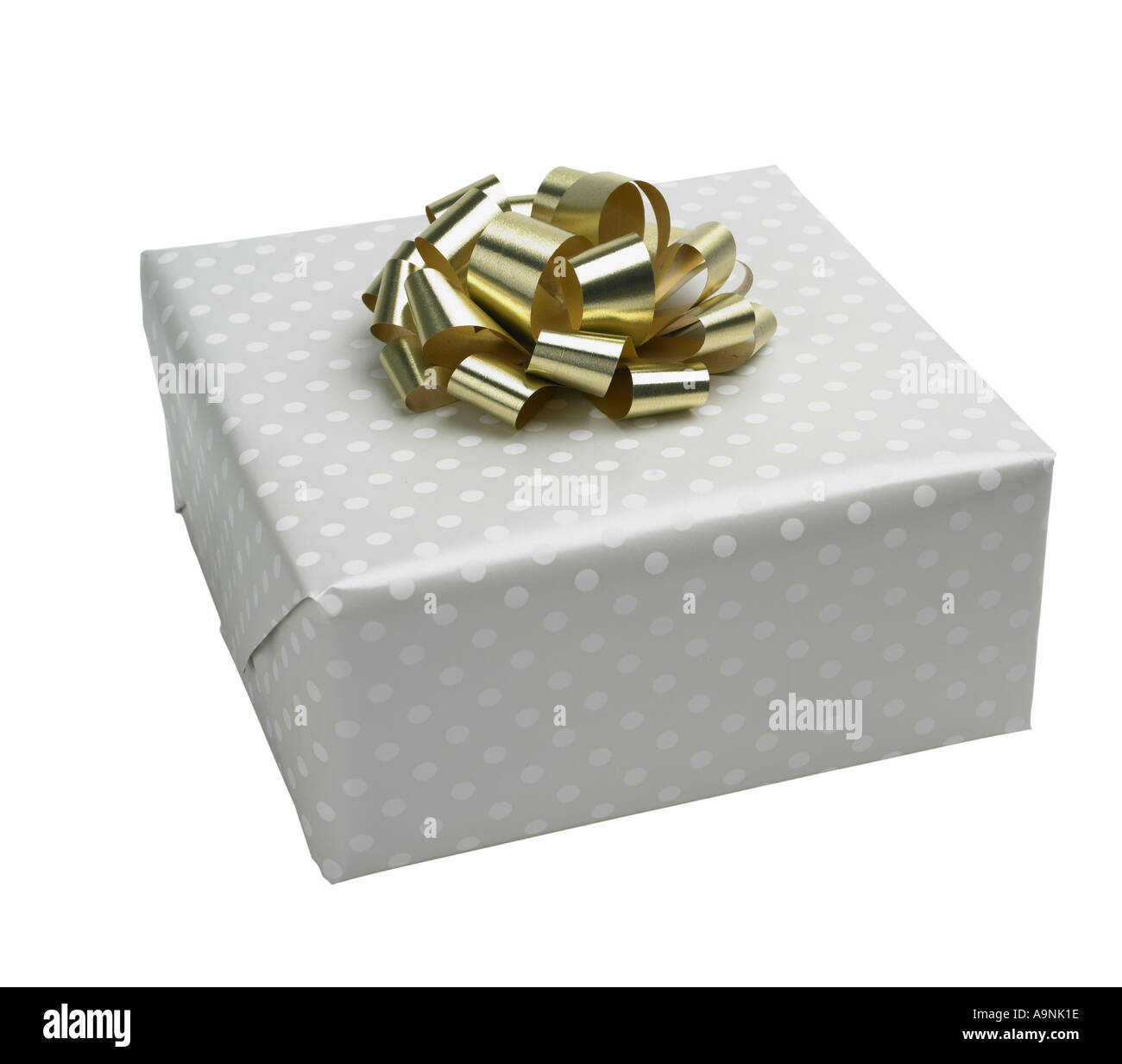 Closeup of a wrapped present Stock Photo