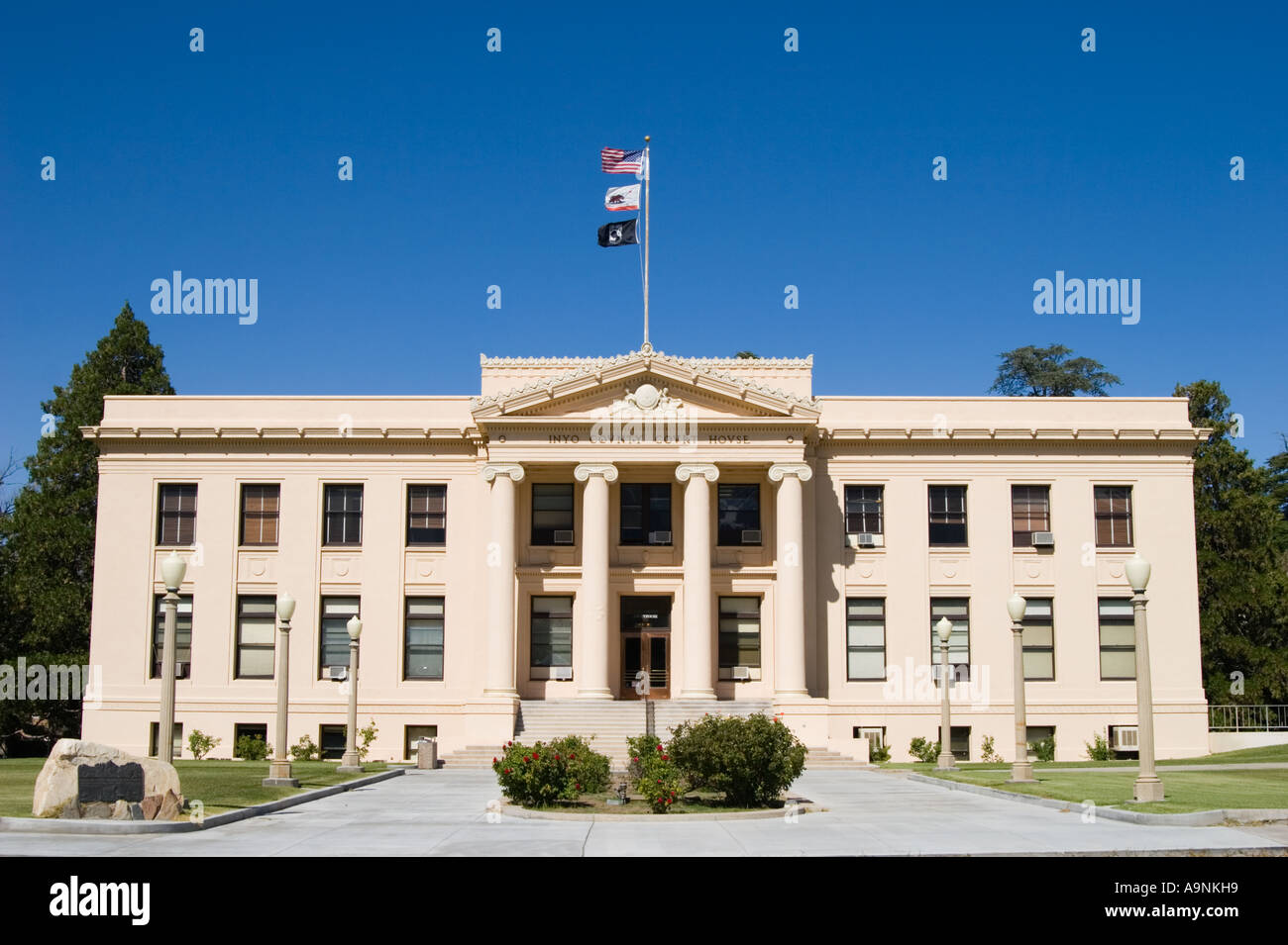 Inyo County Court House building in the town of Independence California Stock Photo