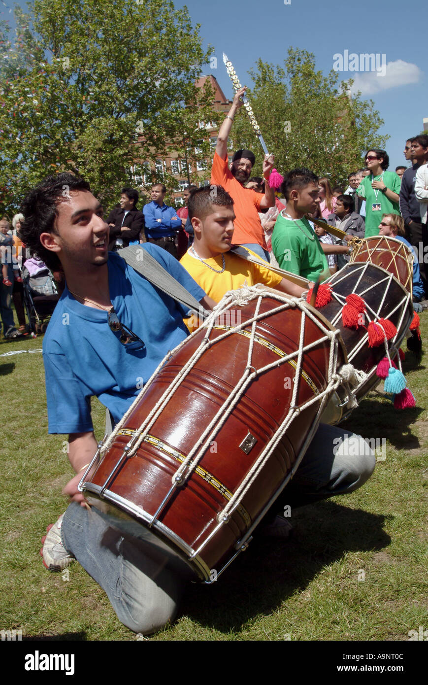 Traditional bengali drummers performing in hires stock photography and images Alamy