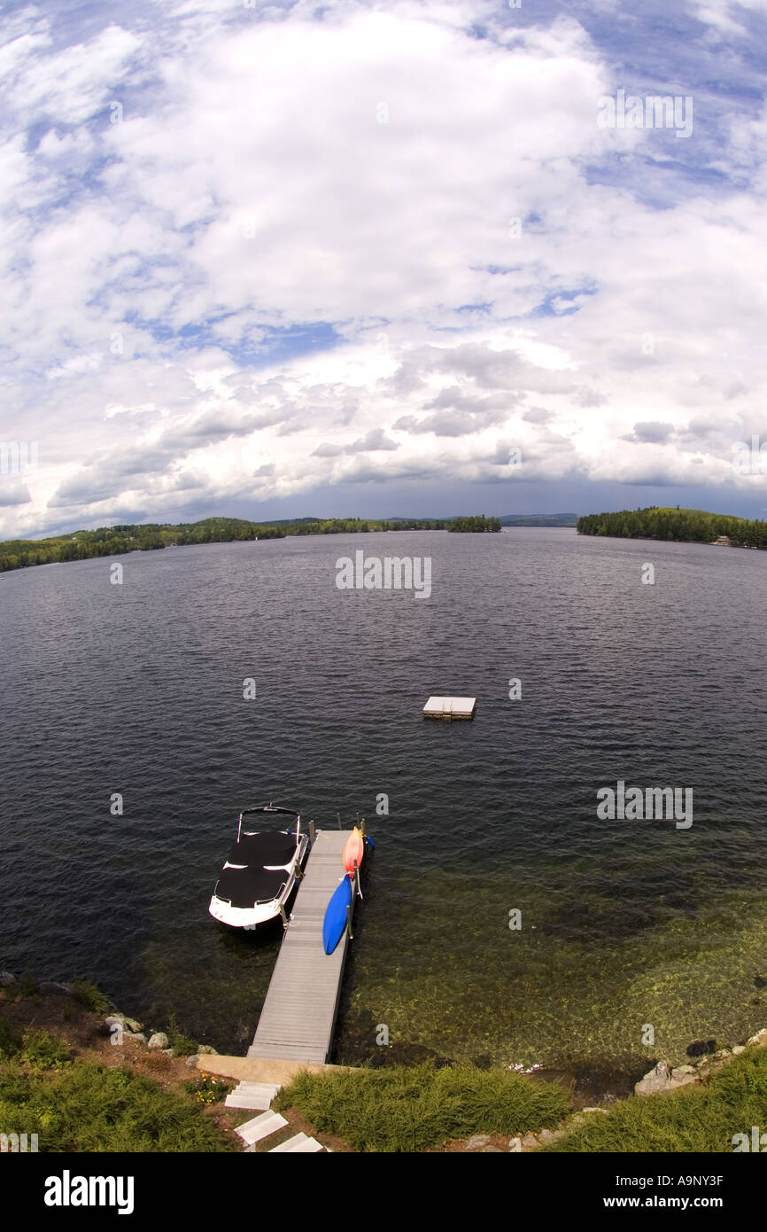 View looking out across Lake Sunapee New Hampshire Stock Photo Alamy
