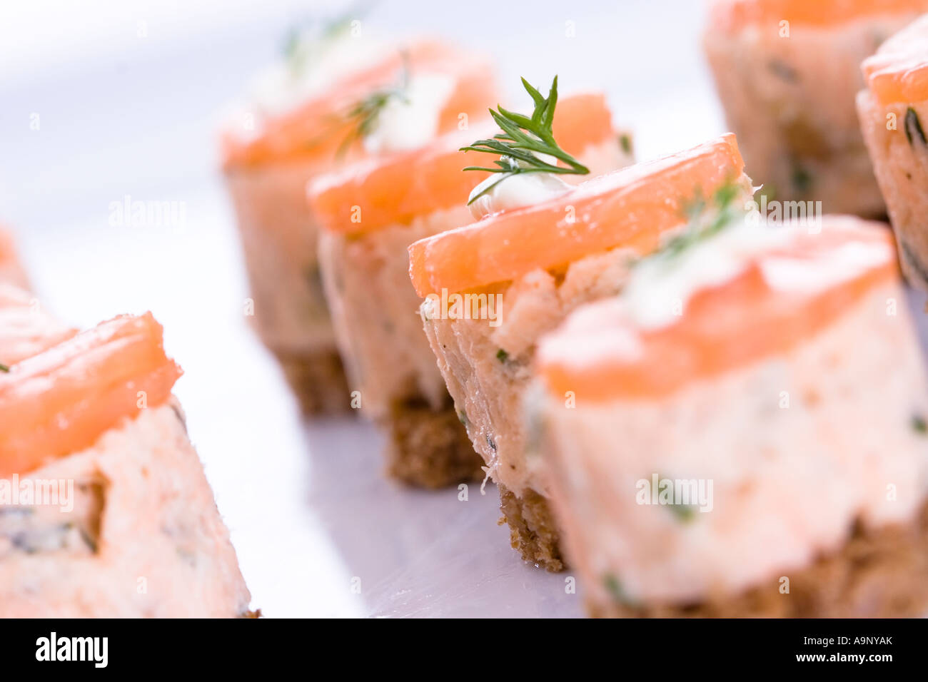 Smoked salmon starter Stock Photo - Alamy
