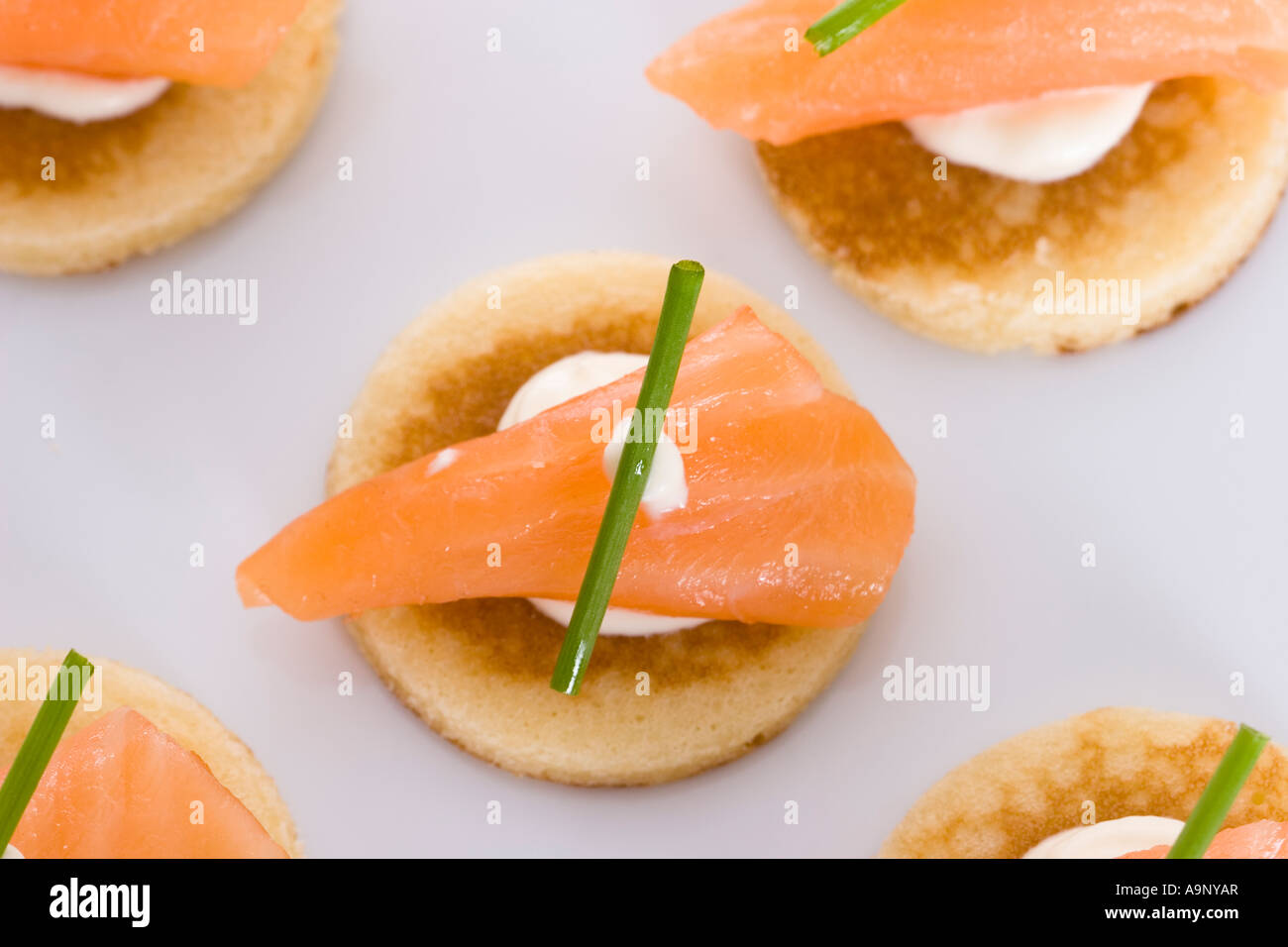 Smoked salmon starter Stock Photo - Alamy