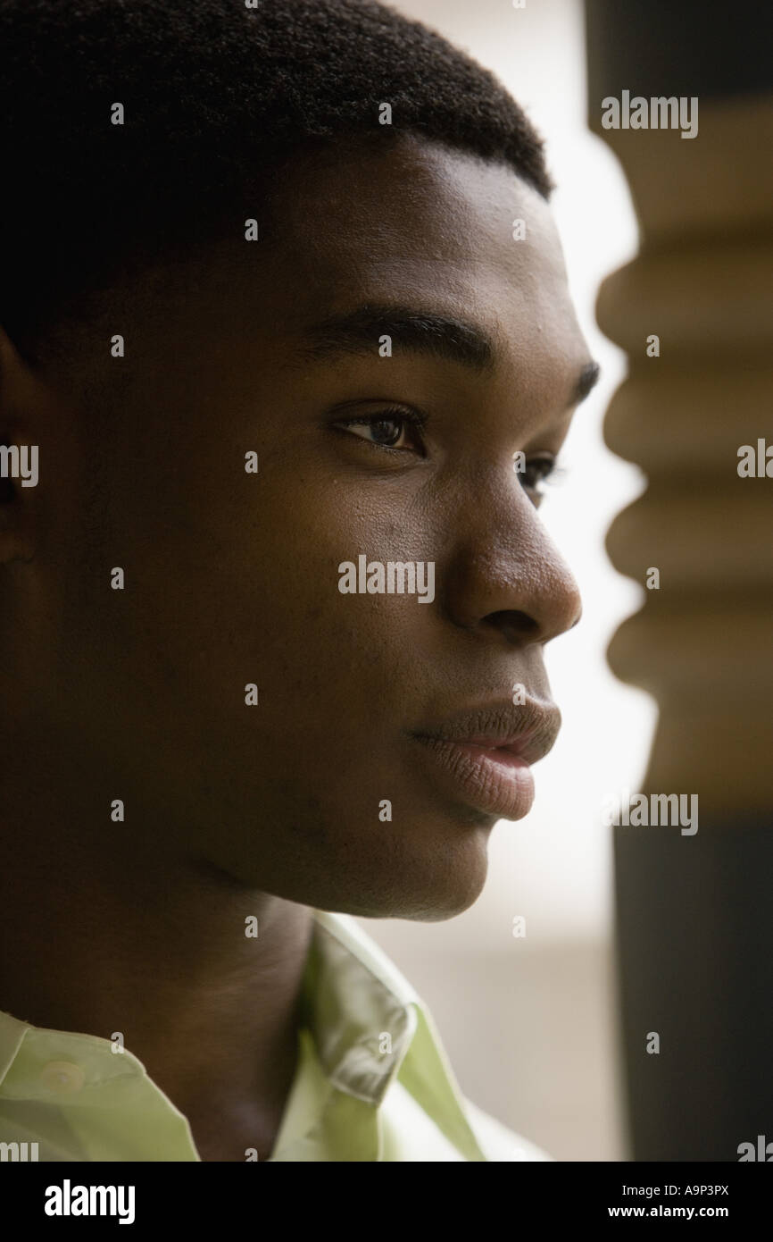African american teen boy face serious hi-res stock photography and ...