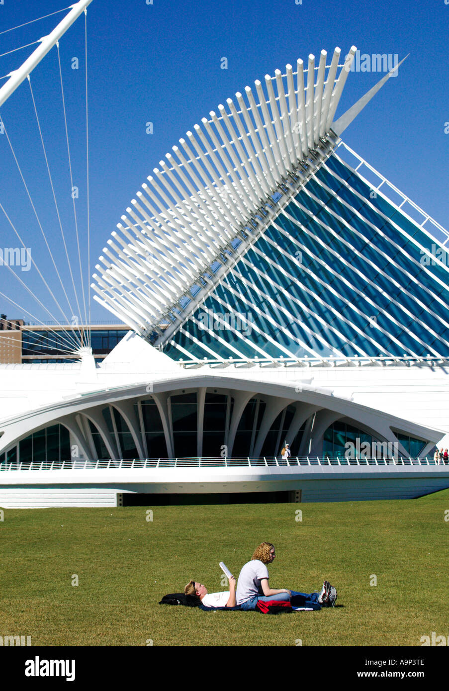 Calatrava wing of Milwaukee Art Museum Milwaukee Wisconsin USA Stock Photo