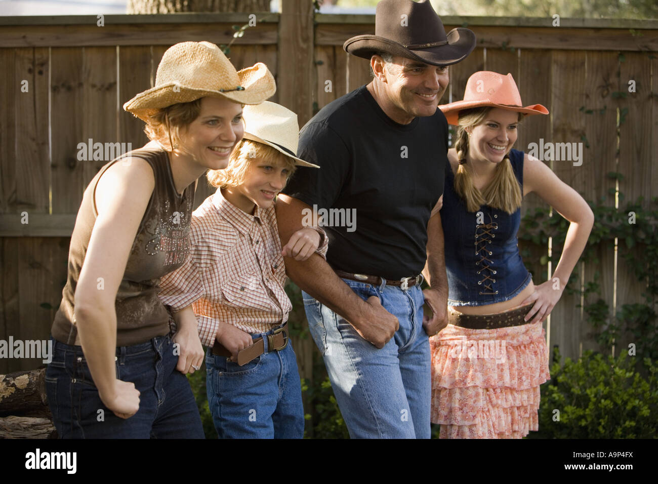 Portrait of a country family Stock Photo - Alamy