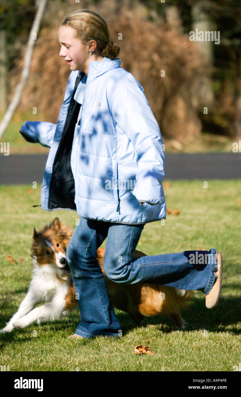 Female people pets companion hires stock photography and images Alamy