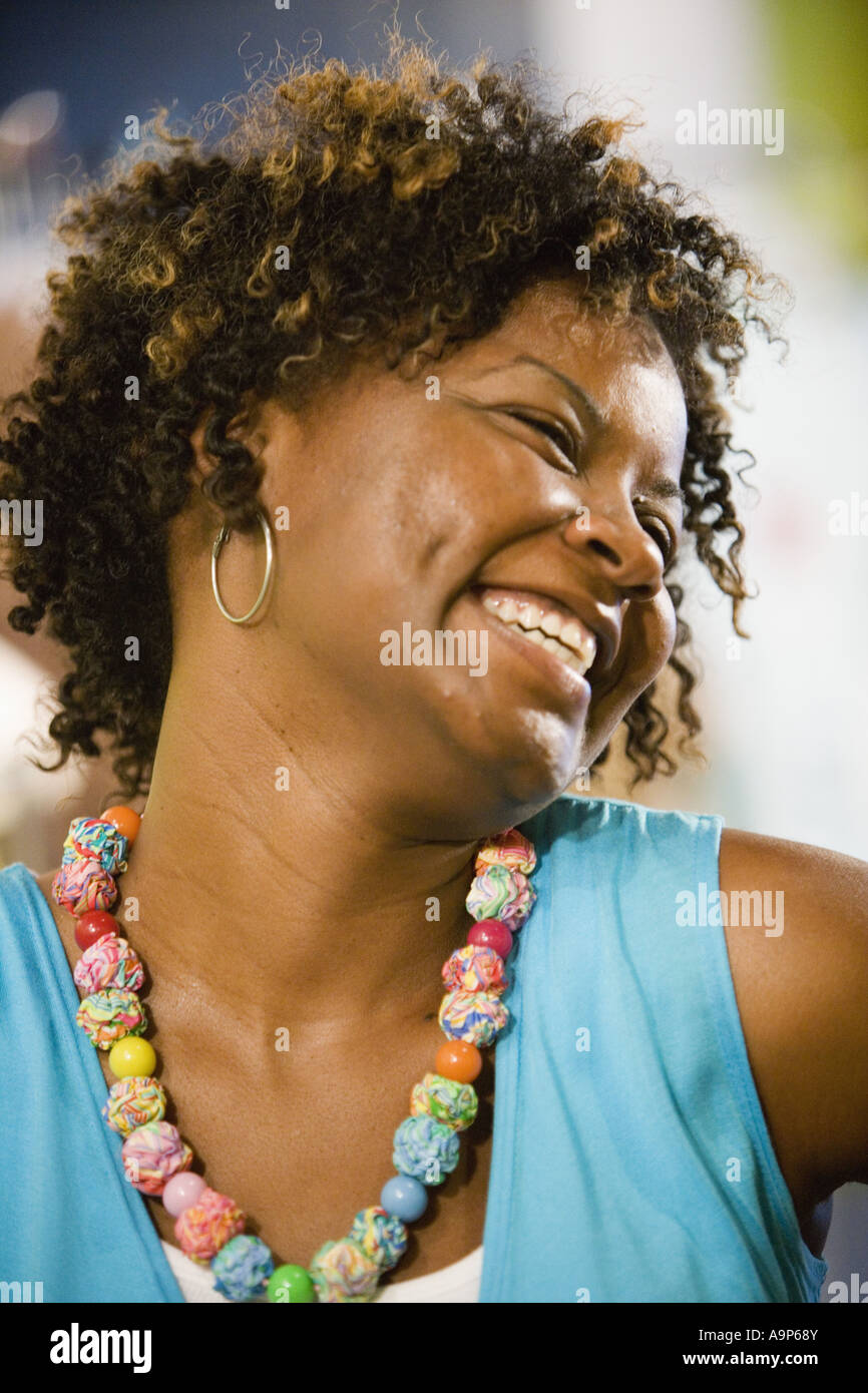 African headshot smiling elated hi-res stock photography and images - Alamy