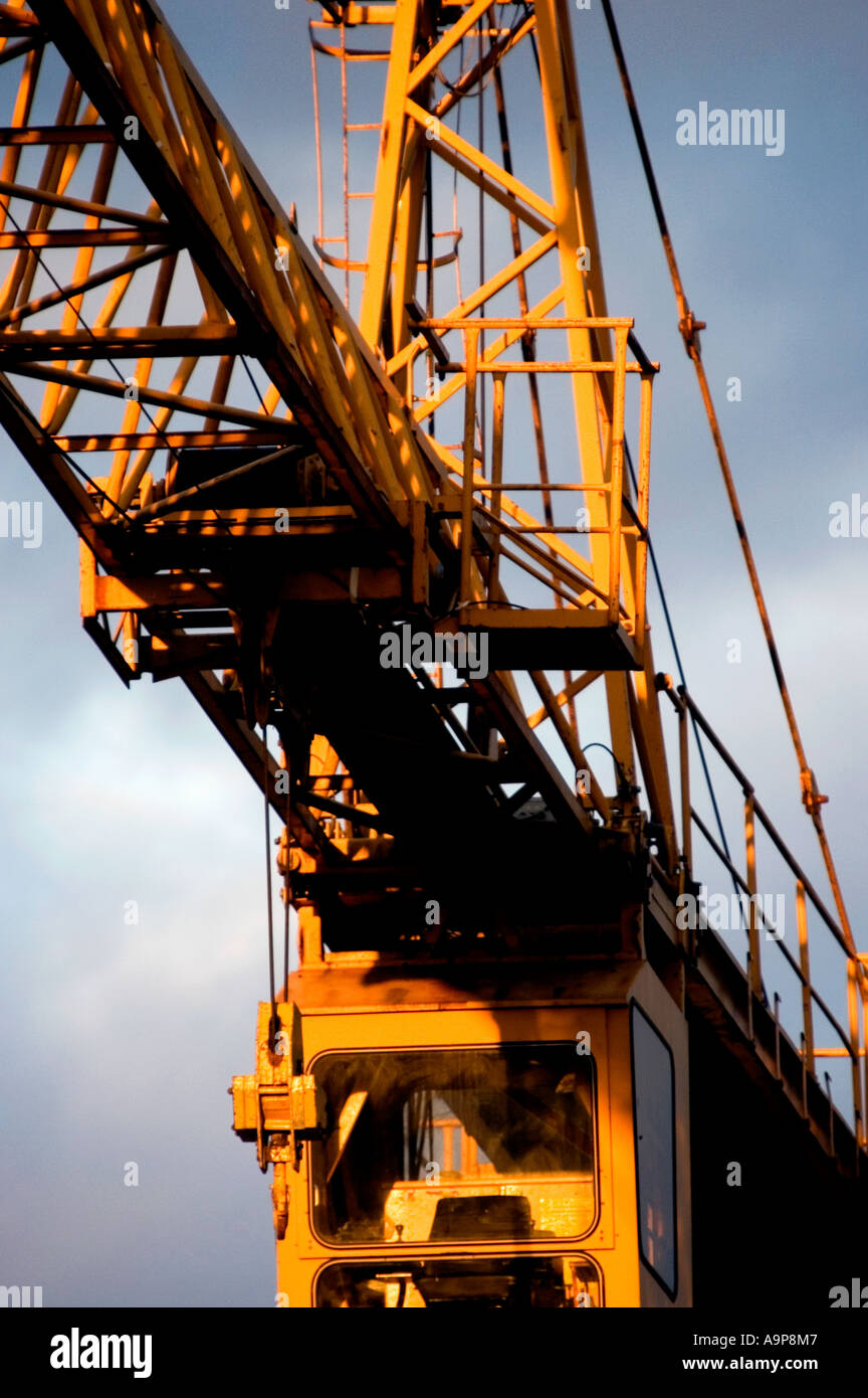 Construction crane against stormy sky. UK Stock Photo