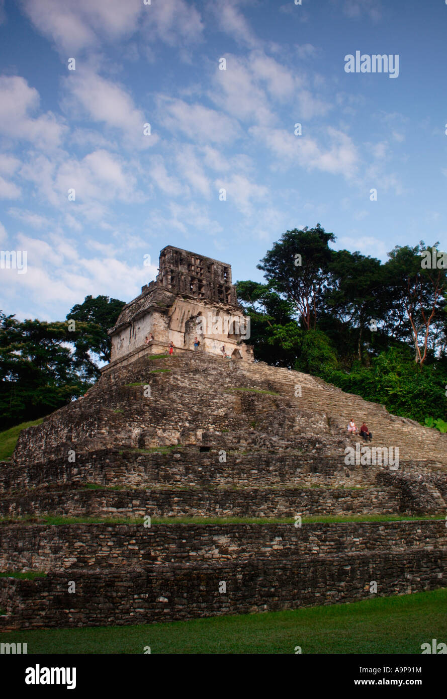 Palenque, Maya archaeological Ruin,,Chiapas, Mexico Stock Photo