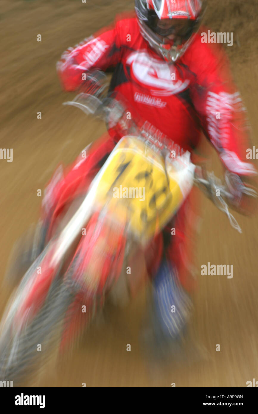 Motocross action Stock Photo