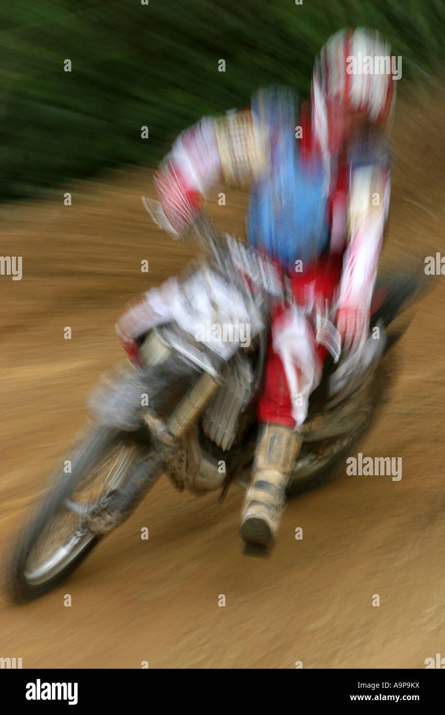 Motocross action Stock Photo