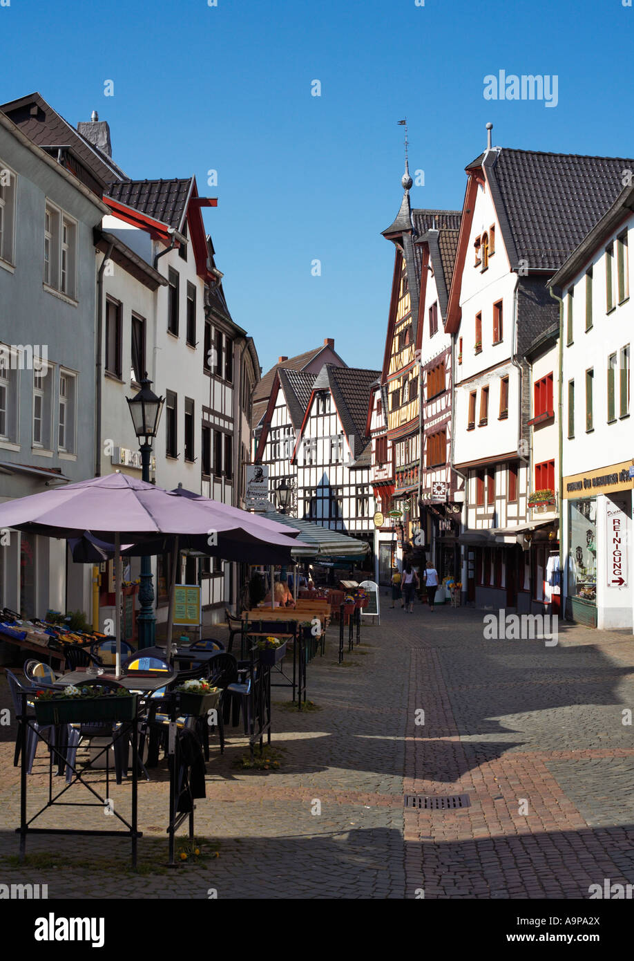 Street scene Bad Munstereifel town in Rhineland, Germany, Europe Stock Photo