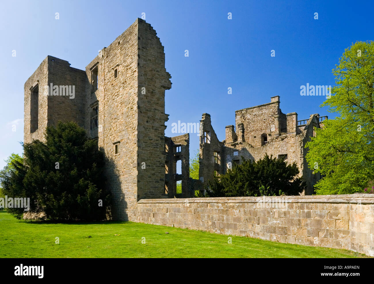 Hardwick Old Hall near Chesterfield in Derbyshire England UK the former home of Bess of Hardwick Stock Photo