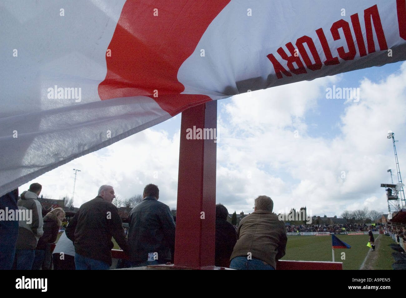 Accrington Stanley celebrate their promotion back to the Football League after 44 years Stock Photo